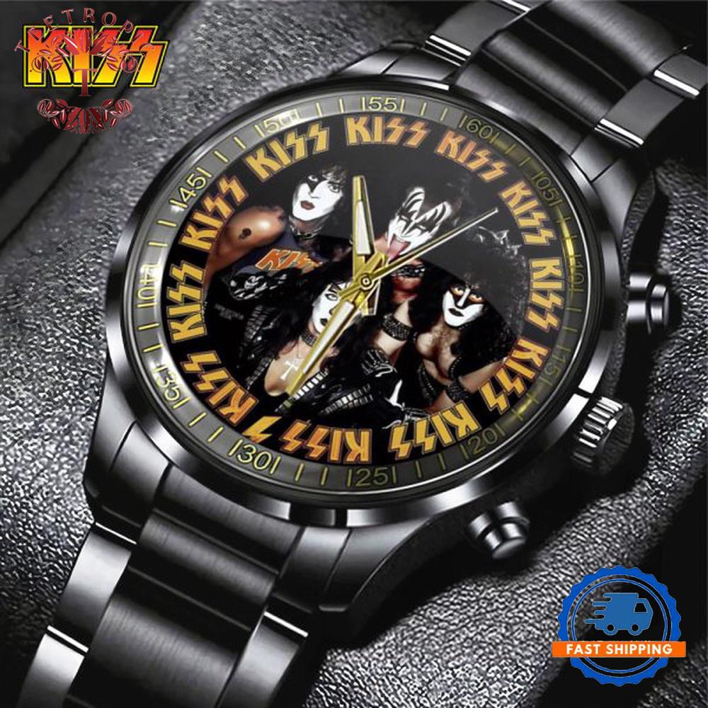 KISS Band Signature Look Black Stainless Steel Watch