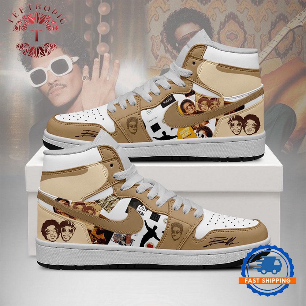 Bruno Mars Graphic Music Air Jordan 1 Hightop Shoes