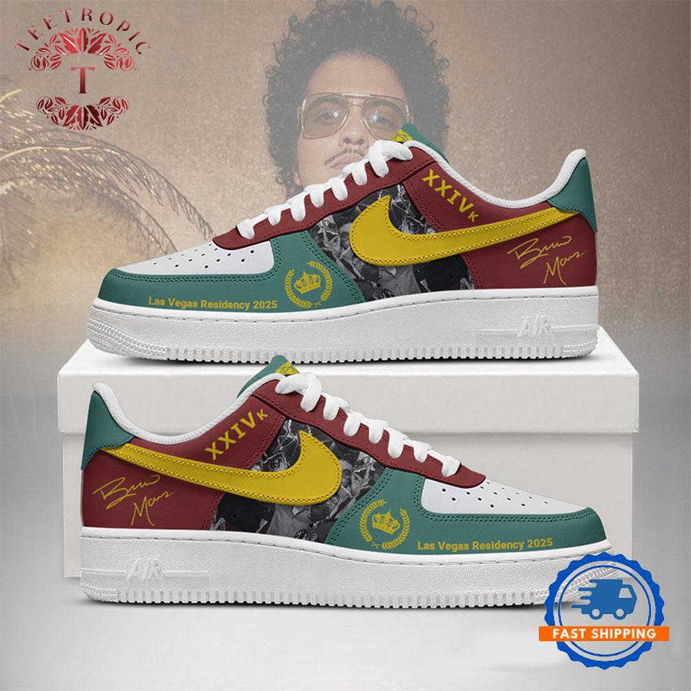 Bruno Mars Music XXIV Air Force 1 Shoes Sneaker