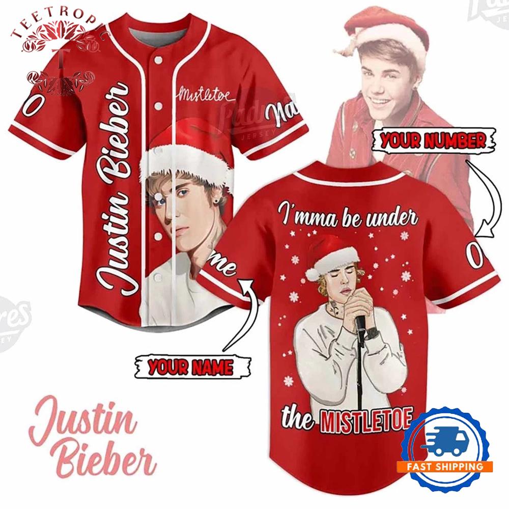 Christmas Justin Bieber Baseball Jersey