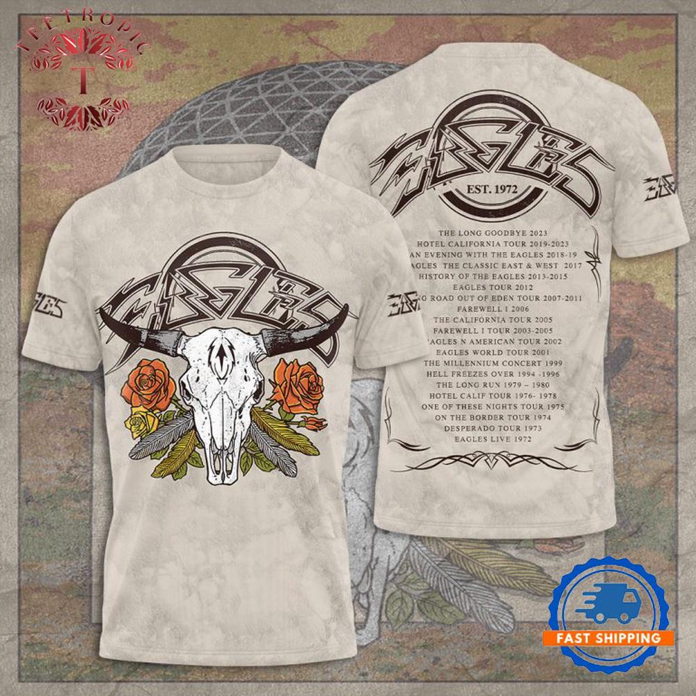 Eagles Vintage Rock Band Merch 3D Printed T Shirt