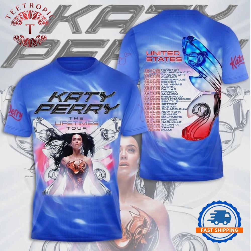 Katy Perry The Life Tour 2025 3D T Shirt