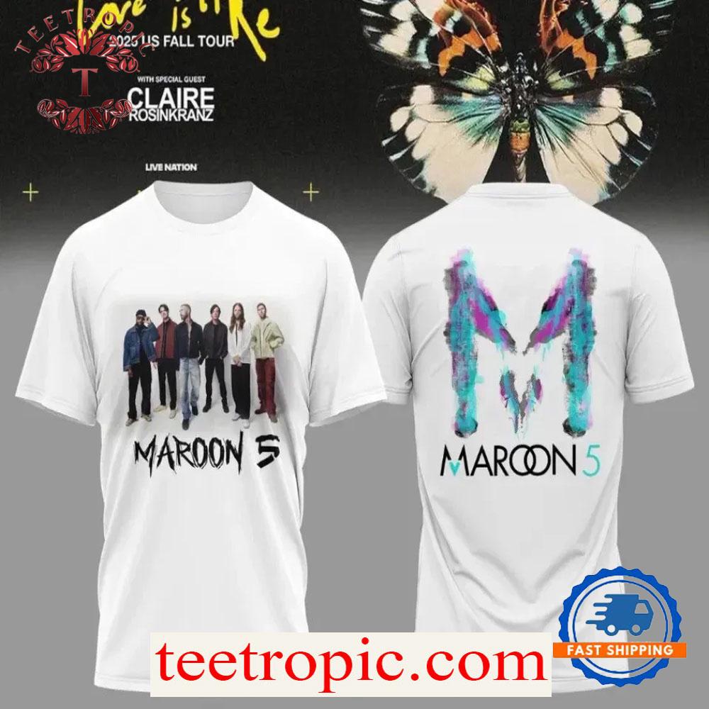 Maroon 5 Love Is Like Us Fall Tour 2025 3D T-Shirt