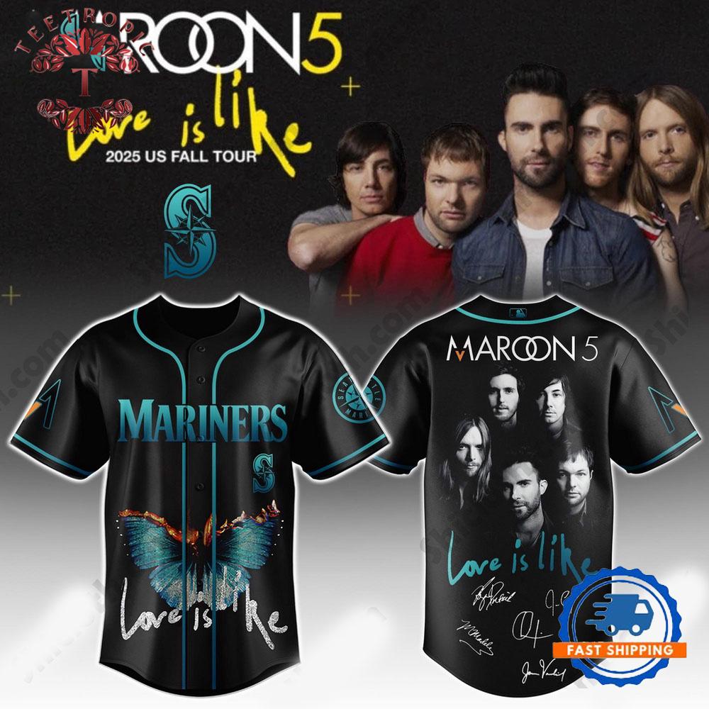 Maroon5 LOVE IS LIKE 2025 Us Fall Tour Baseball Jersey