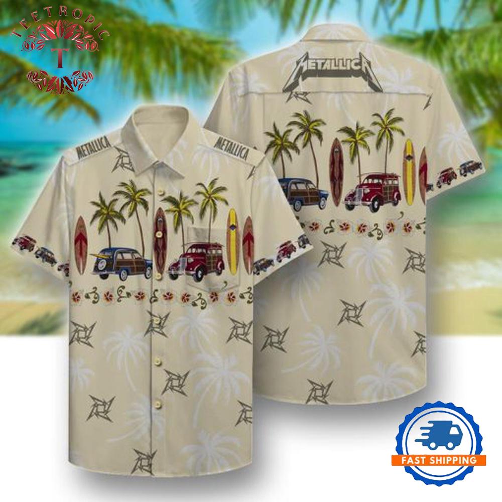 Metallica Beach Pattern Trendy Summer Hawaiian Shirt