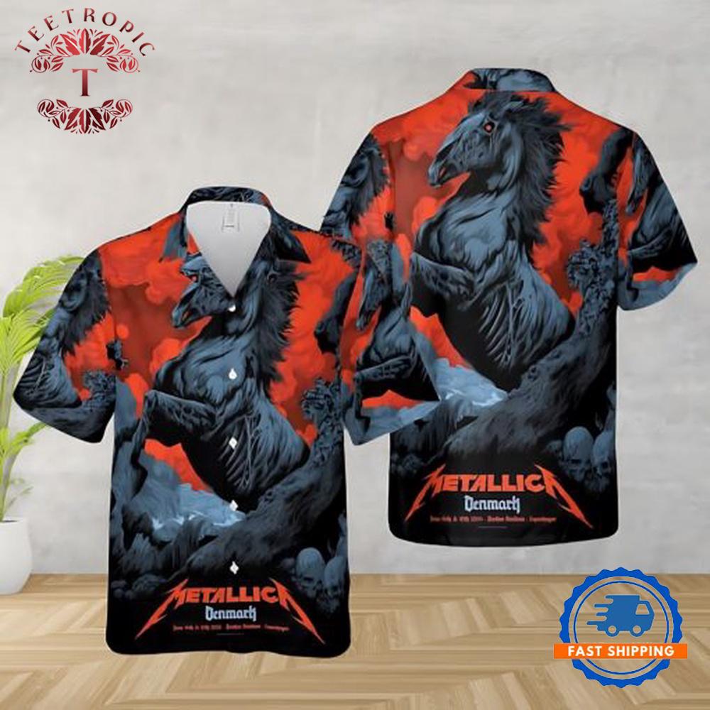 Metallica M72 Copenhagen at Parken Stadium Copenhagen Denmark Summer Hawaiian Shirt