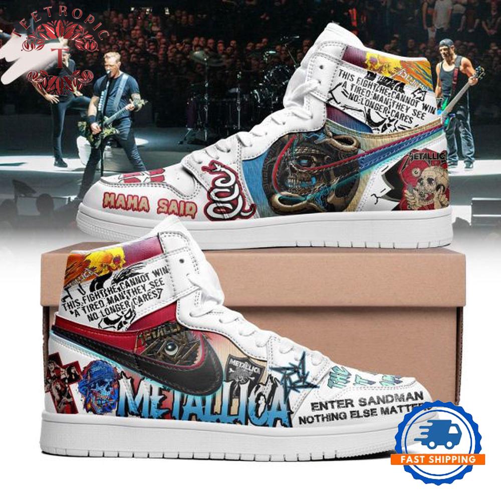 Metallica Mama Said Enter Sandman Nothing Else Matters Air Jordan 1 Hightop Shoes