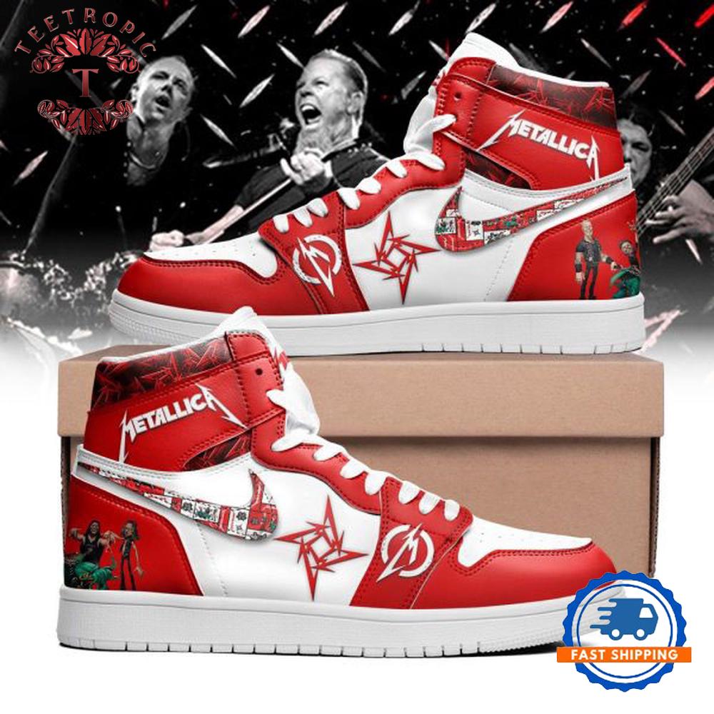 Metallica Metal M72 Rock Band World Tour Air Jordan 1 Hightop Shoes