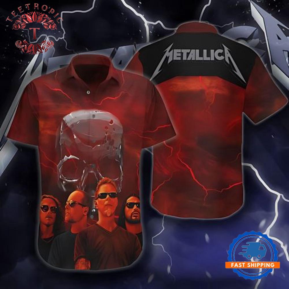 Metallica Thunder Skull Hard Rock Summer Hawaiian Shirt
