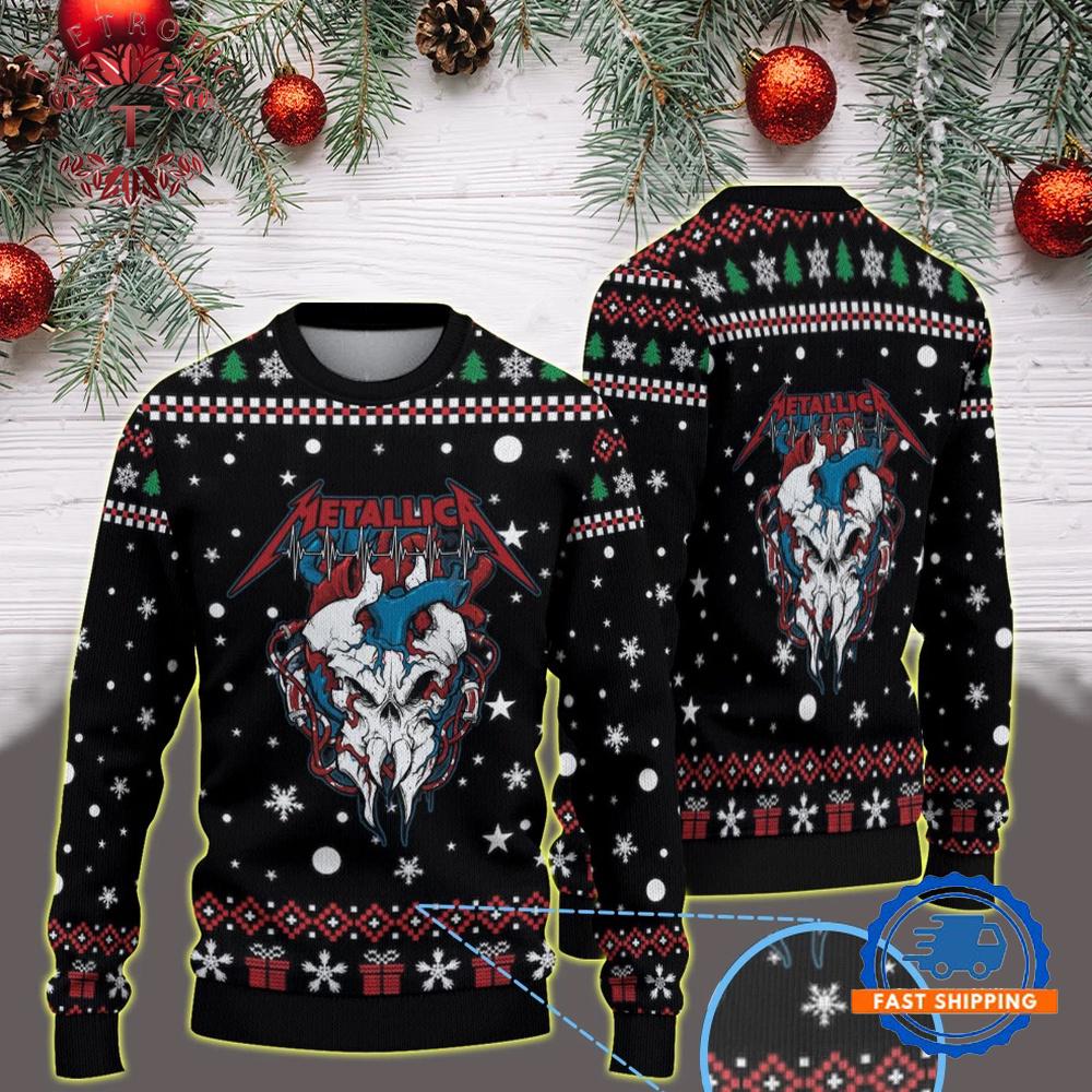 Metallica x Red Cross 2026 Blood Donation Christmas Ugly Sweater