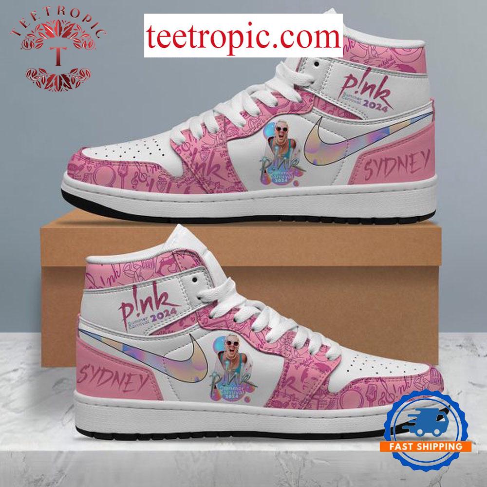 Pink Music Team Love Air Jordan 1 Hightop Shoes