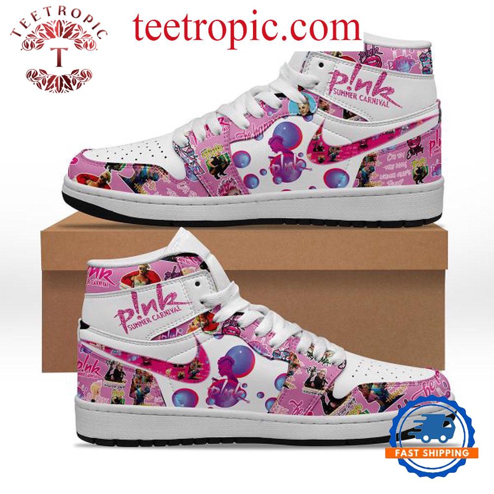 Pink Summer Carnival Air Jordan 1 Hightop Shoes