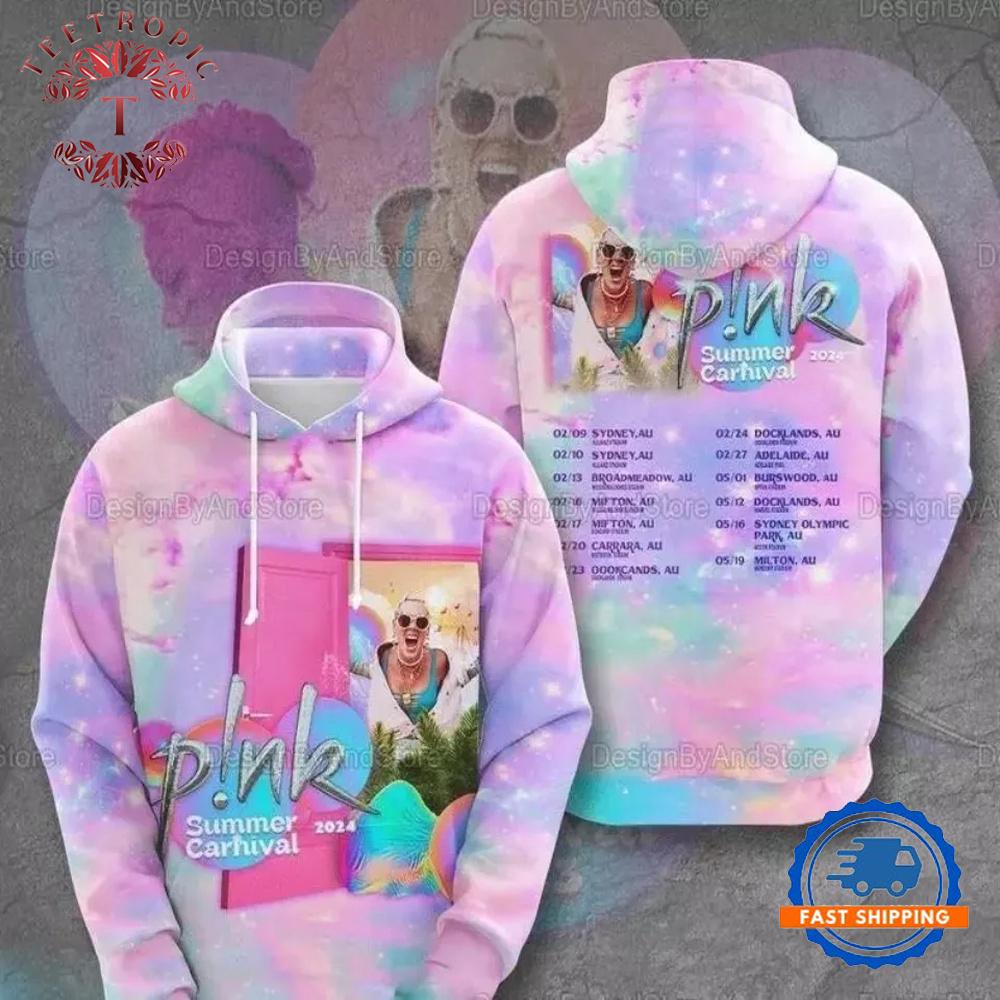 Pink Tour Hoodie, Music Festival Pink Hoodie