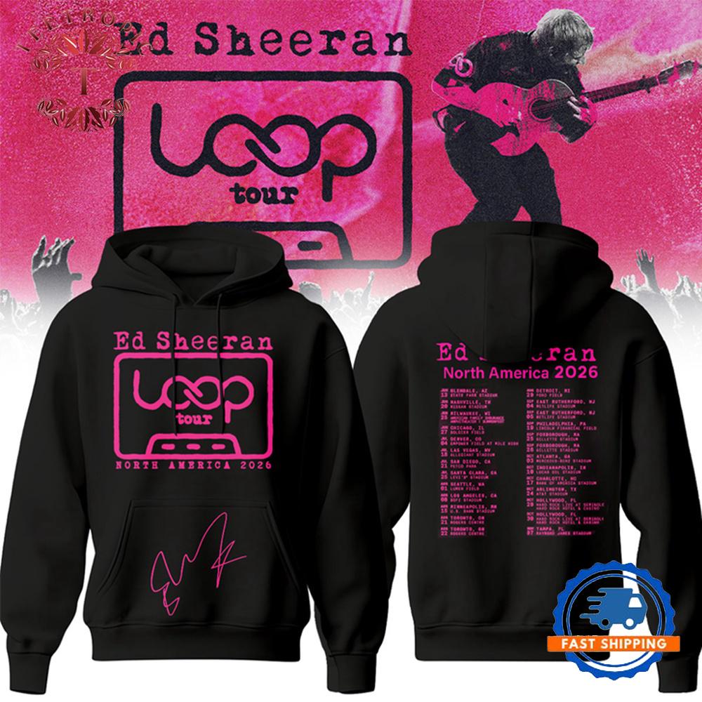 Ed Sheeran The Loop Tour Black Hoodie