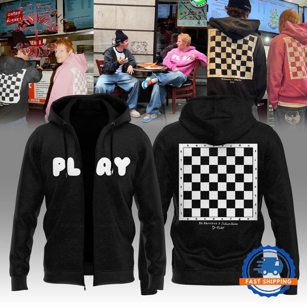 Ed Sheeran The Loop Tour Black Zipper Hoodie