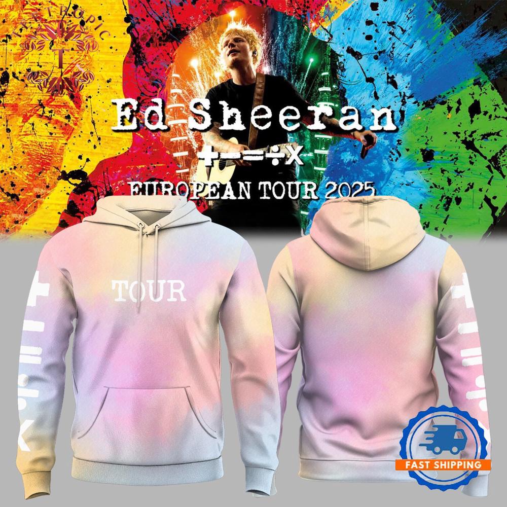 Ed Sheeran The +−=÷× Tour 2025 Pink Hoodie