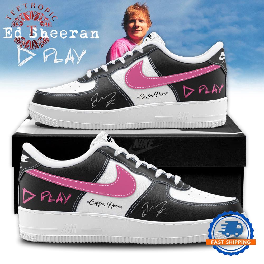Ed Sheeran The +−=÷× Tour Pink Black Air Force 1 Shoes Sneaker