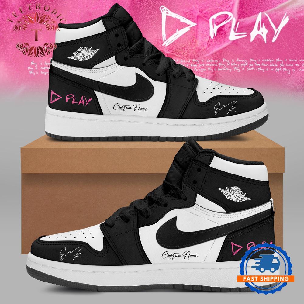 Ed Sheeran The +−=÷× Tour White Black Air Jordan 1 Hightop Shoes