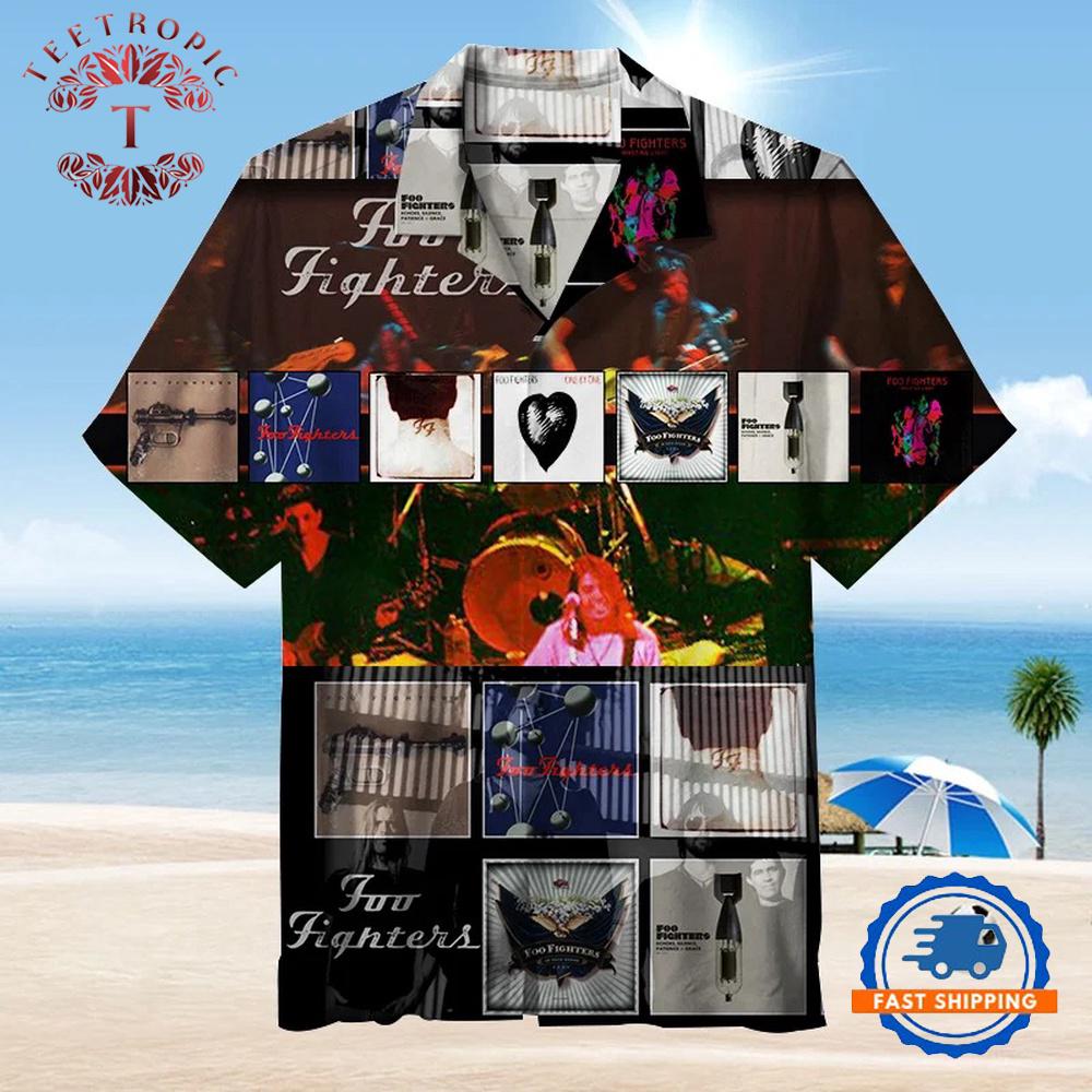 Foo Fighters Album Art Mosaic Summer Hawaiian Shirt