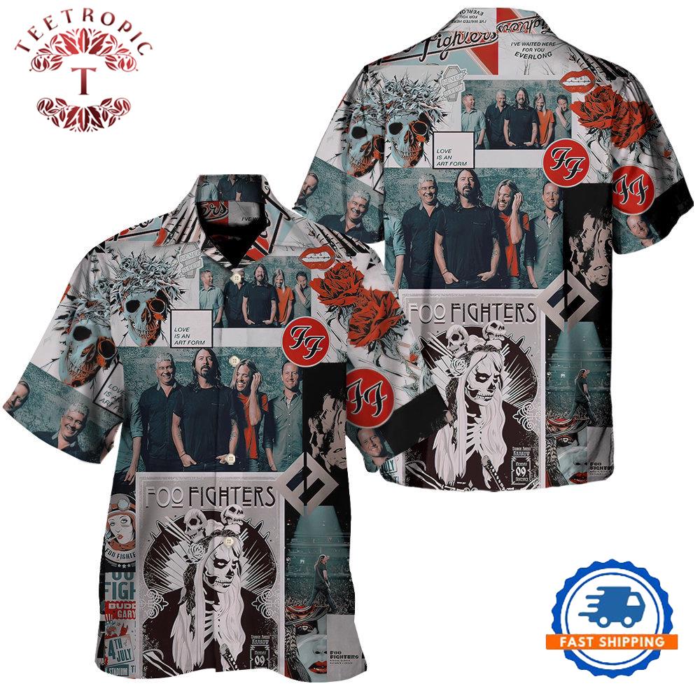 Foo Fighters Artistic Band Tribute Summer Hawaiian Shirt