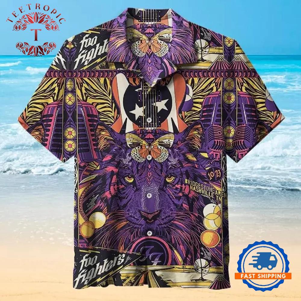 Foo Fighters Concert Merch Summer Hawaiian Shirt