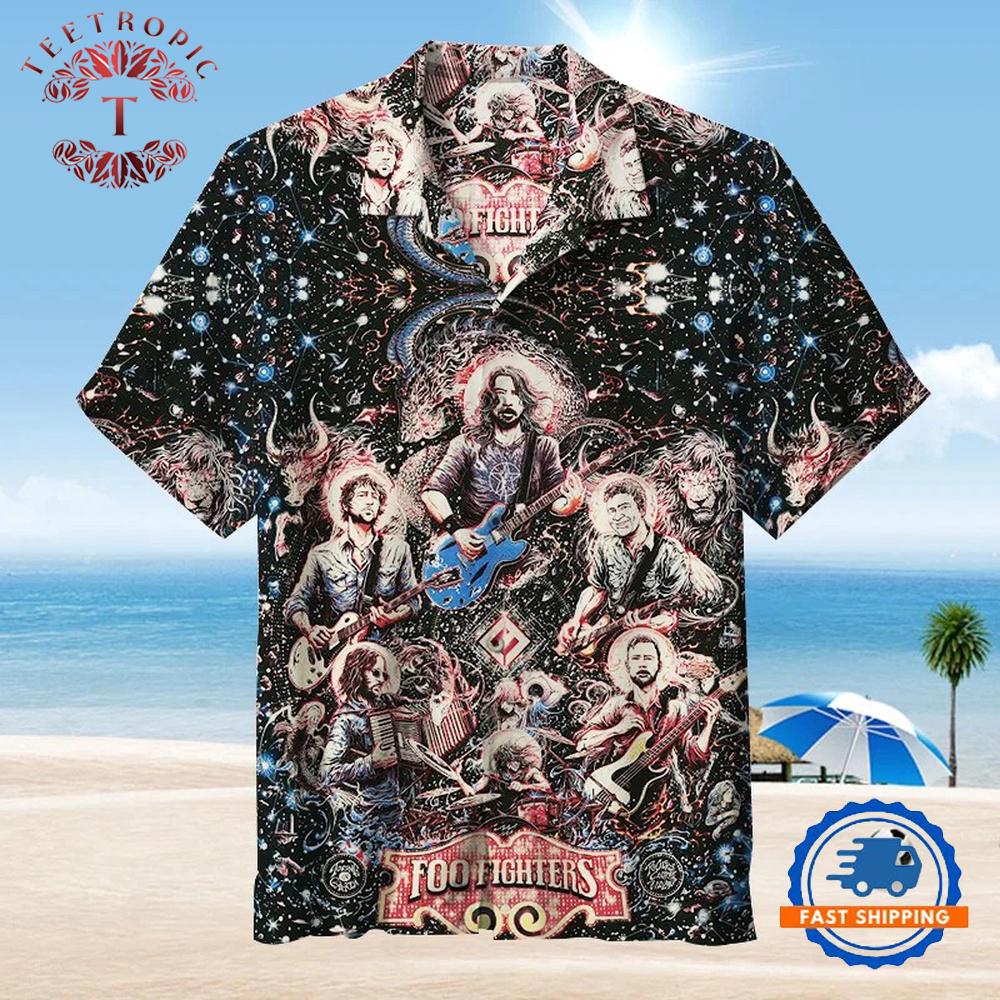 Foo Fighters Cosmic Concert Summer Hawaiian Shirt