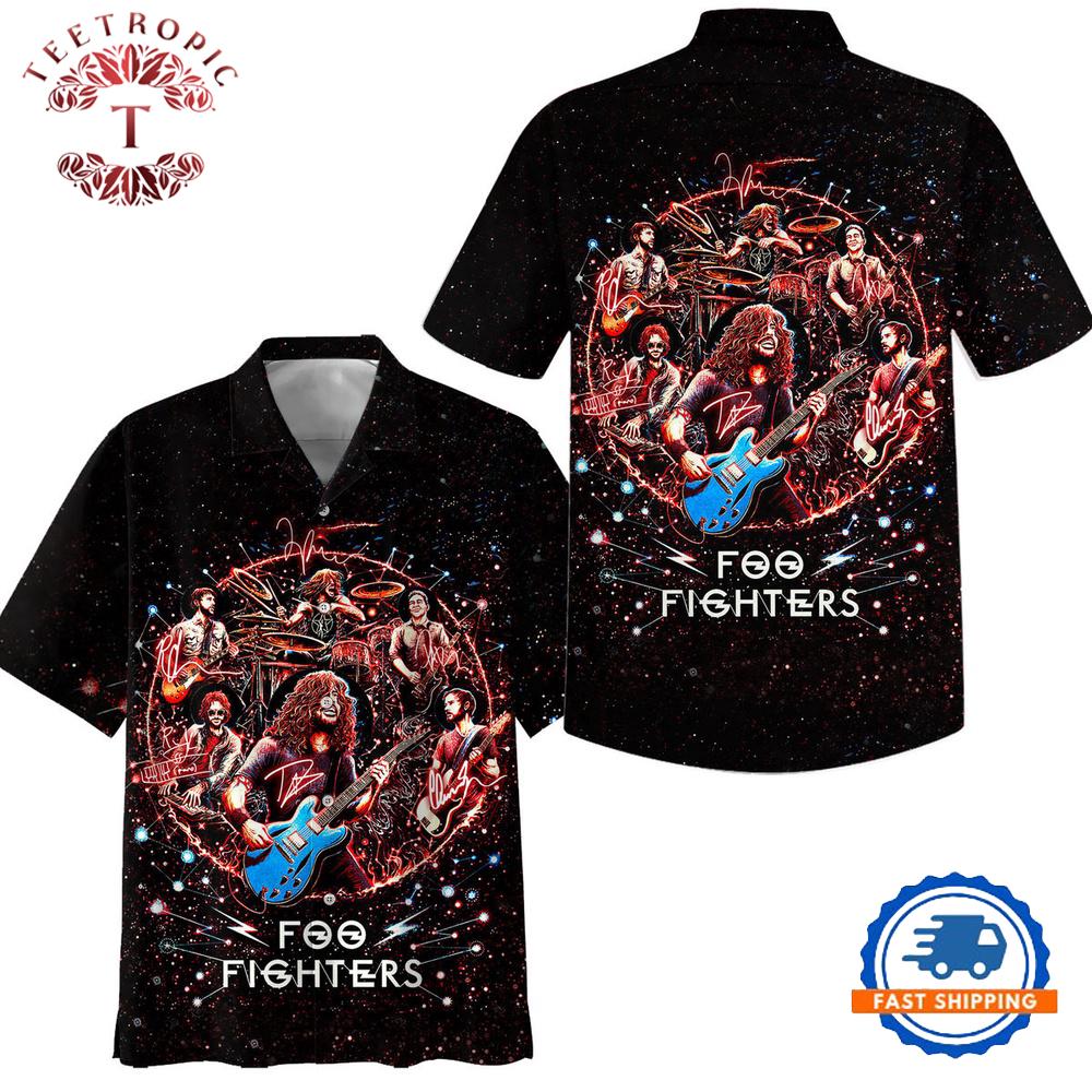 Foo Fighters Galaxy Summer Hawaiian Shirt