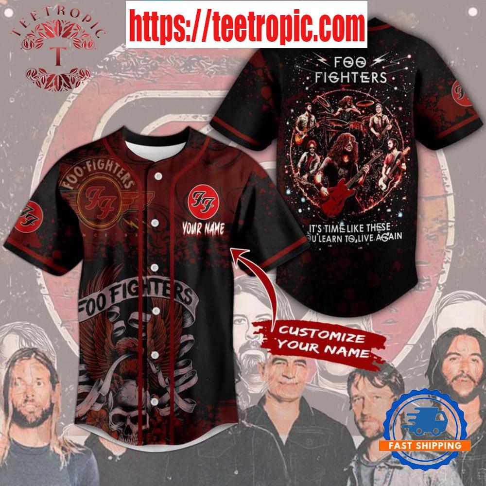 Foo Fighters It’s Time Like These You Learn To Live Baseball Jersey