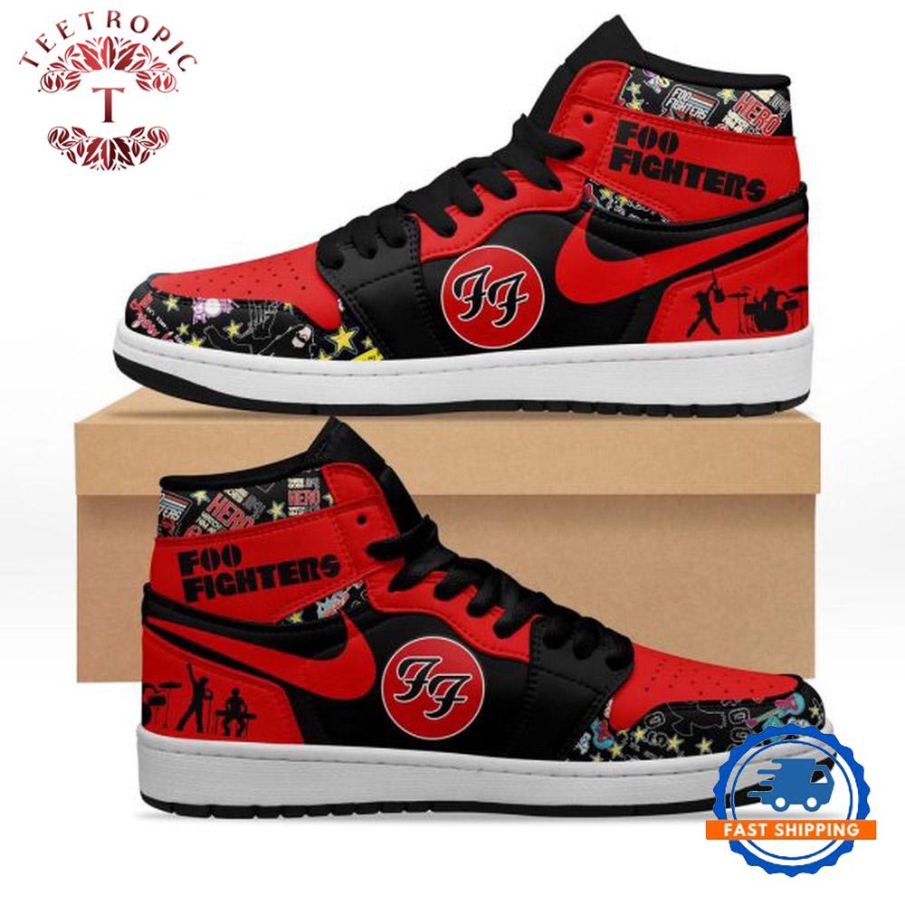 Foo Fighters There Goes My Hero Watch Him As He Goes Air Jordan 1 Hightop Shoes