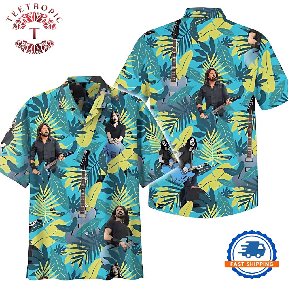 Foo Fighters Tropical Print Summer Hawaiian Shirt