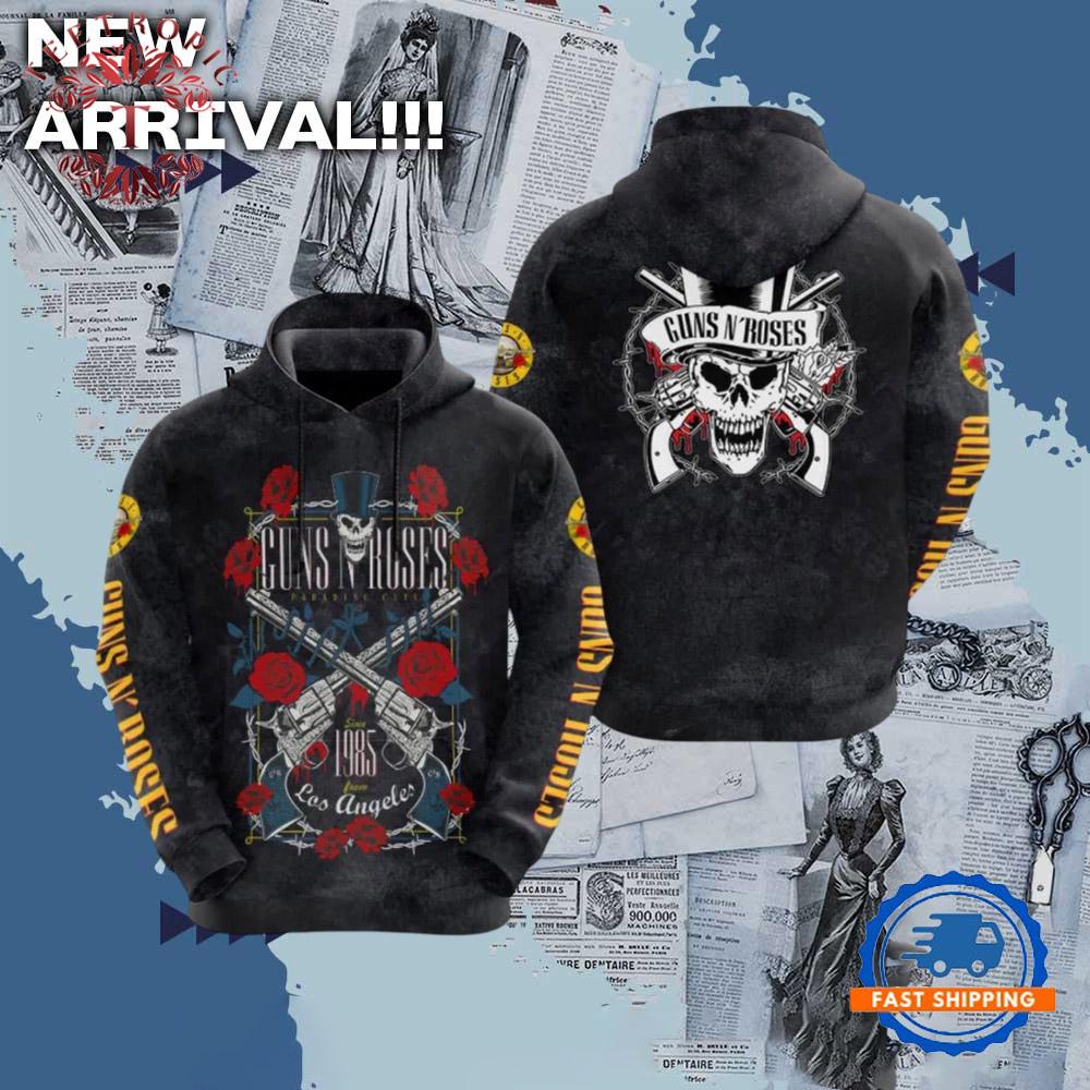 Guns N Roses Music Since 1985 From Los Angeles 3D Hoodie