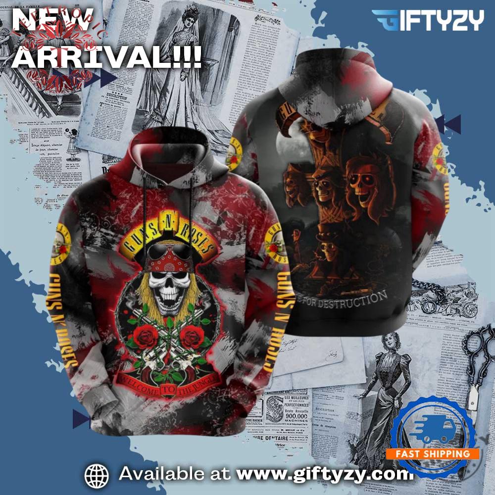 Guns N Roses Music Wellcome To The Jungle 3D Hoodie