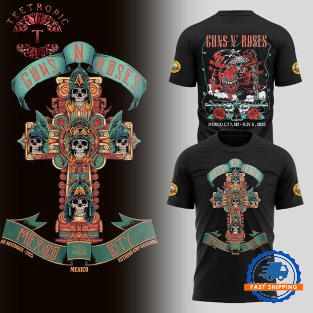 Guns N’ Roses Tour 2025 Peru Black T Shirt