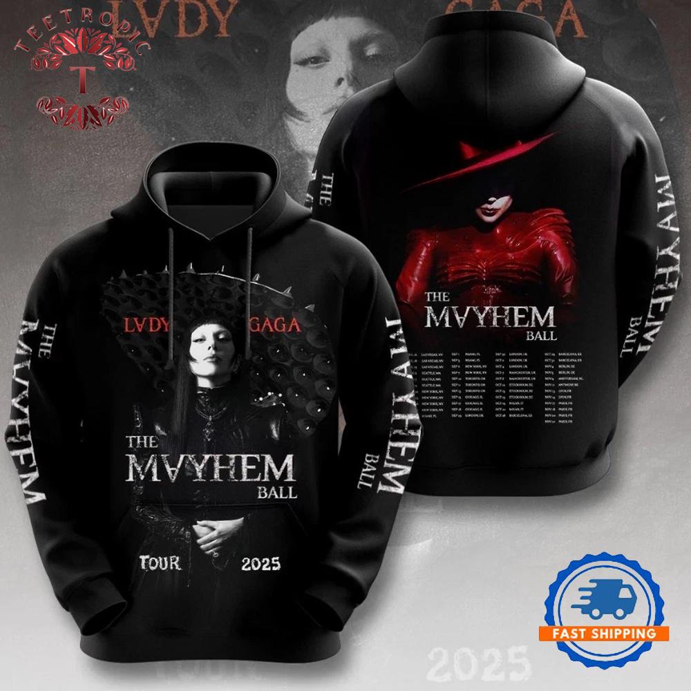 Hot Tour 2025 Lady Gaga 3D Hoodie