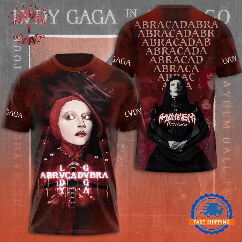 Lady Gaga Abracadabra The Mayhem Ball 2025 Tour Graphic T Shirt