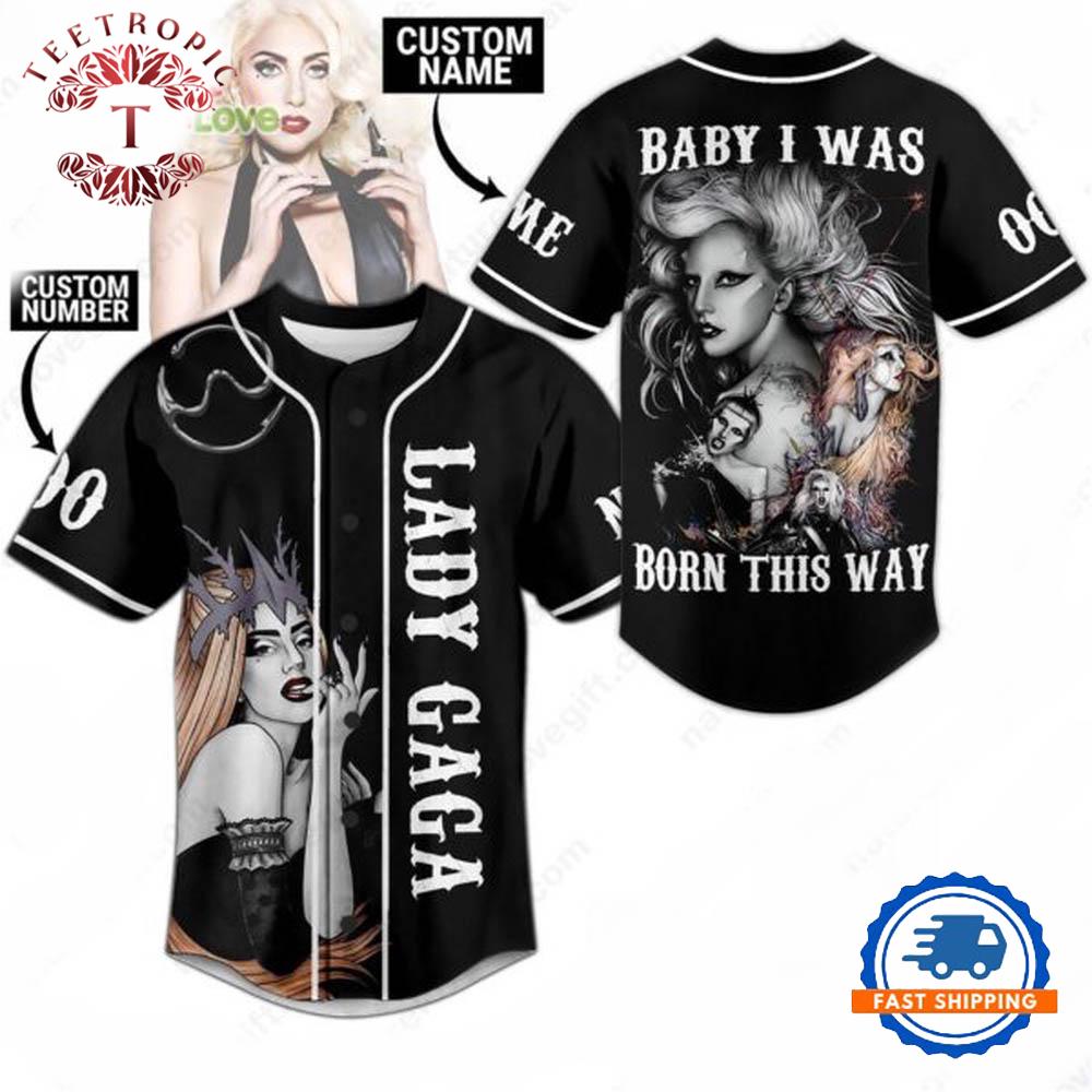 Lady Gaga Baby I Was Born This Way Baseball Jersey