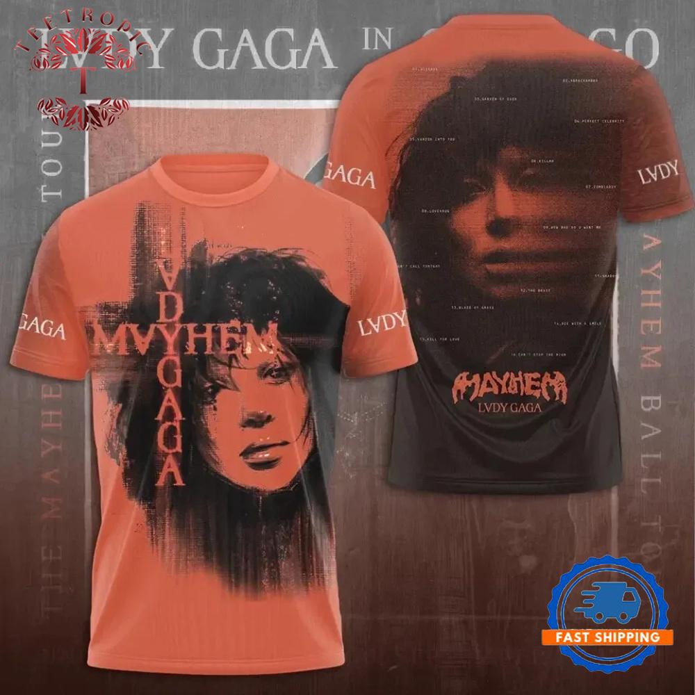 Lady Gaga The Mayhem Ball Tour 2025 New Design T Shirt