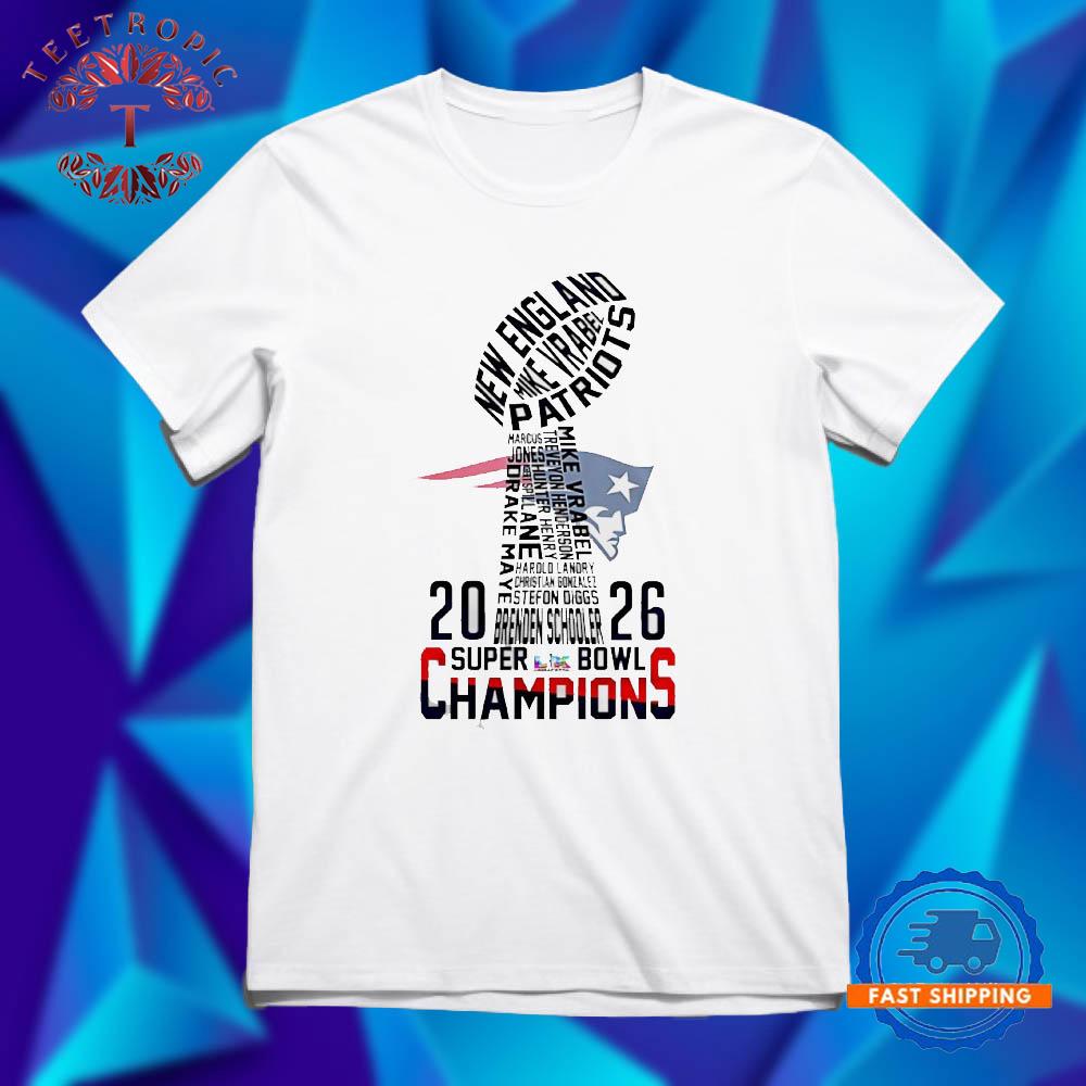 New England Patriots Mike Vrabel Super Bowl 2026 Champions T Shirts