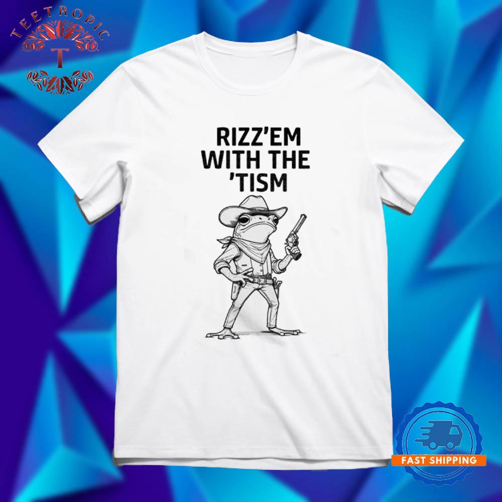 Rizz ’em with the ’tism frog cowboy circle T Shirts