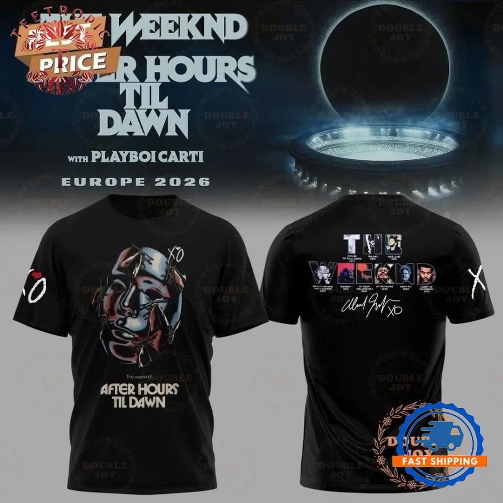 The Weeknds x After Hours Til Dawn Tour 2026 3D T-Shirt