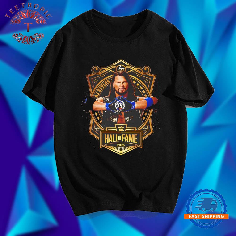 AJ Styles WWE Hall Of Fame T Shirts