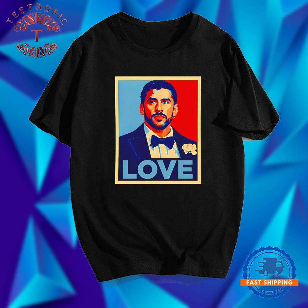 Bad Bunny Love paint T Shirt
