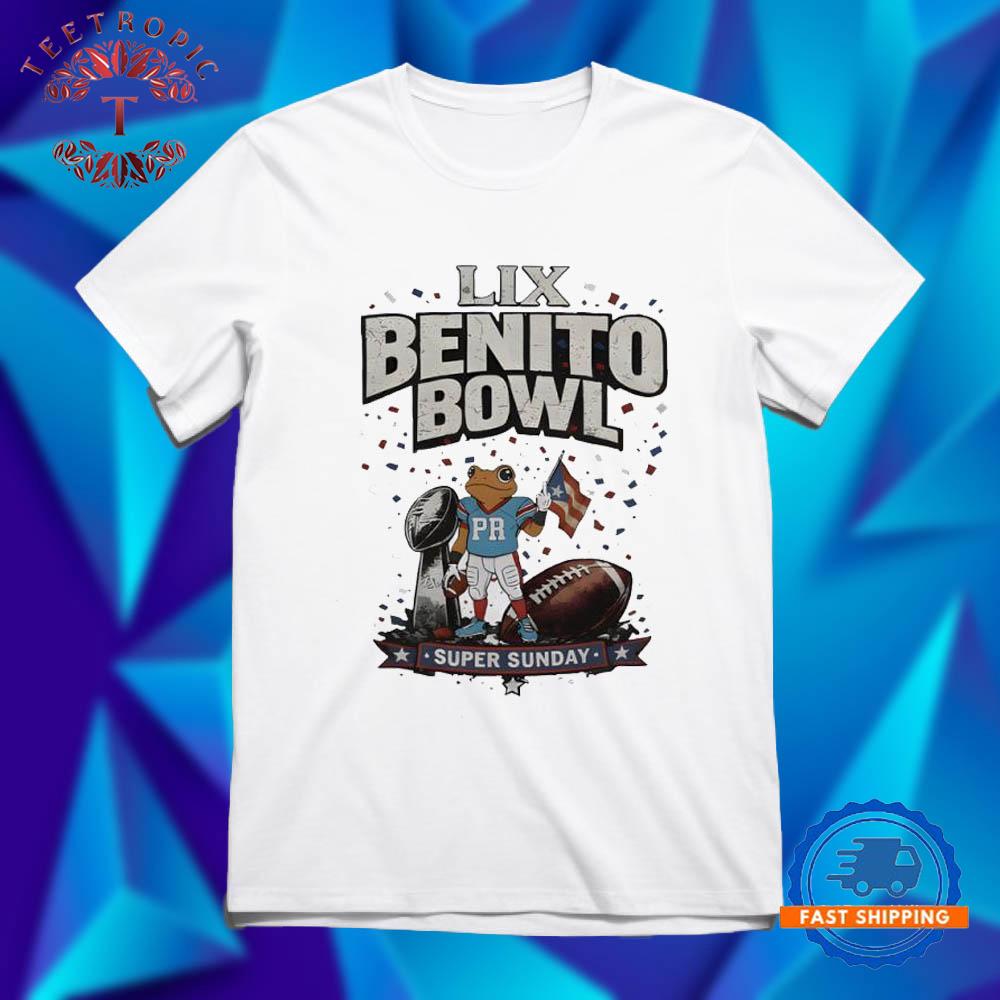 Benito Bowl LIX Super Sunday Puerto Rico Football Frog T Shirts