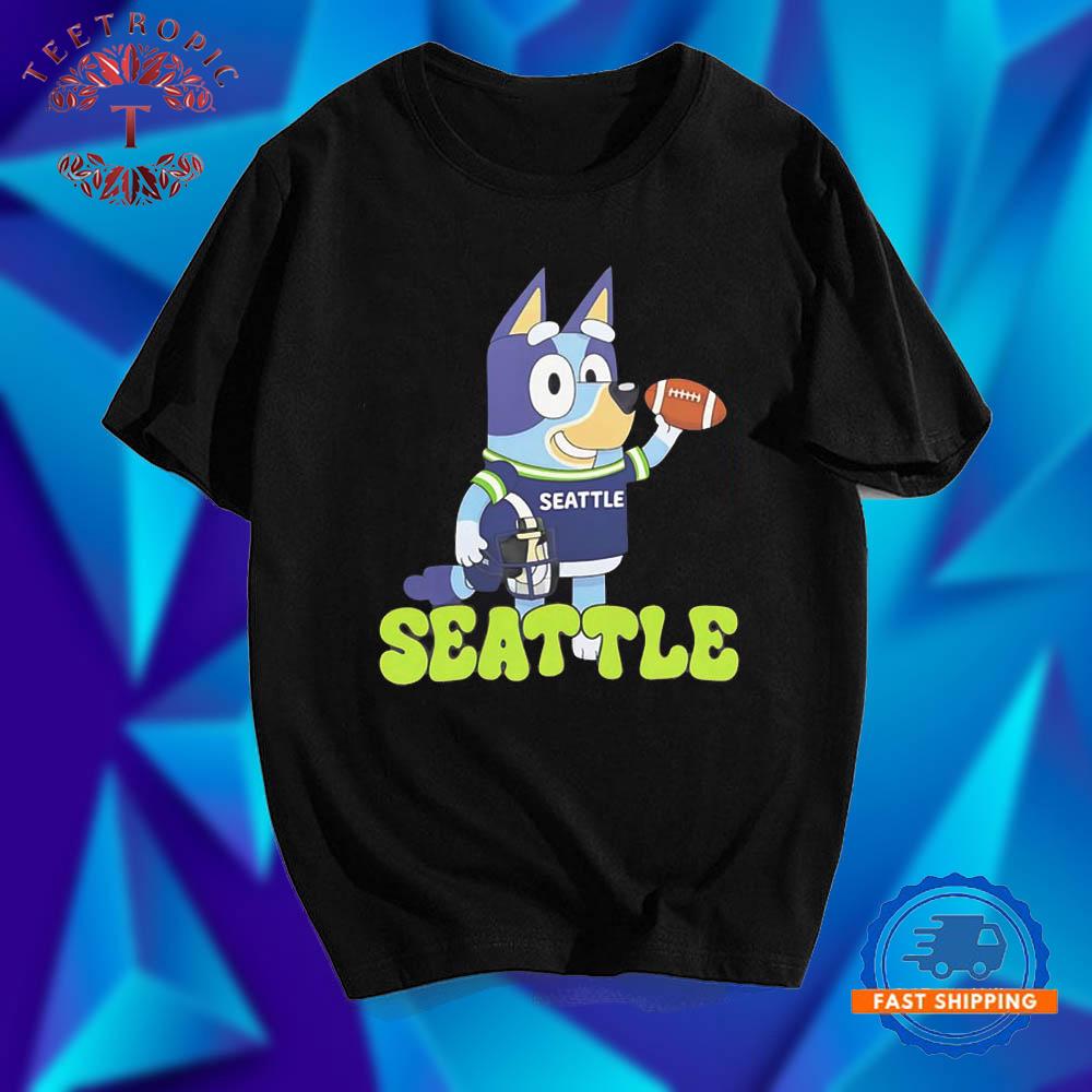 Bluey Seattle Seahawks Football 2026 cartoon T Shirt