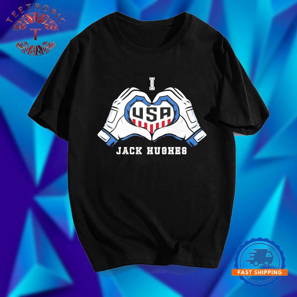 I love Jack Hughes Winner USA Hockey T Shirts