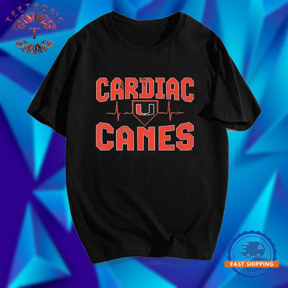 Miami Hurricanes baseball cardiac canes heartbeat T Shirts