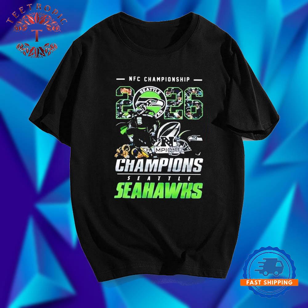 NFC championship 2026 champions Seattle Seahawks mascot T Shirts