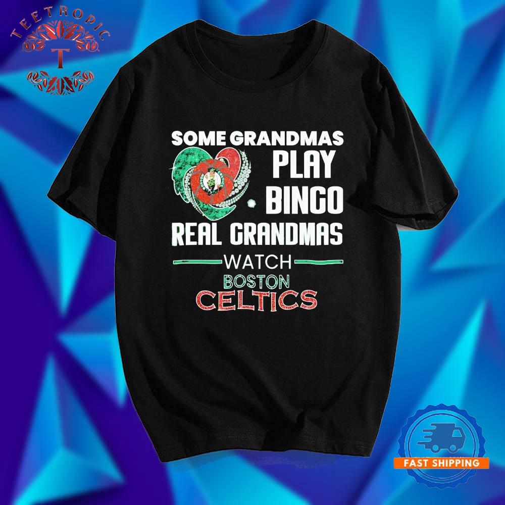 some grandmas play bingo real grandmas watch Boston Celtics logo T Shirts