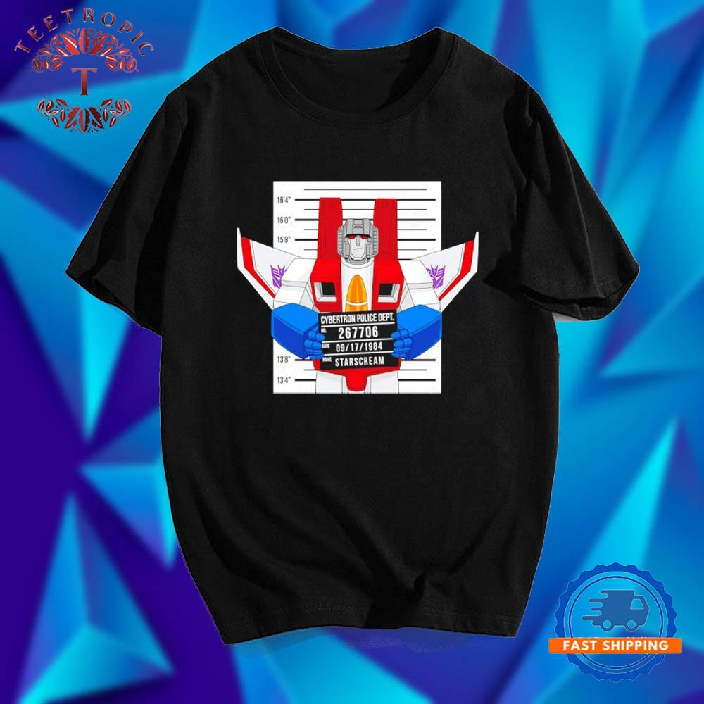 Starscream Cybertron Police Dept. mugshot T Shirts