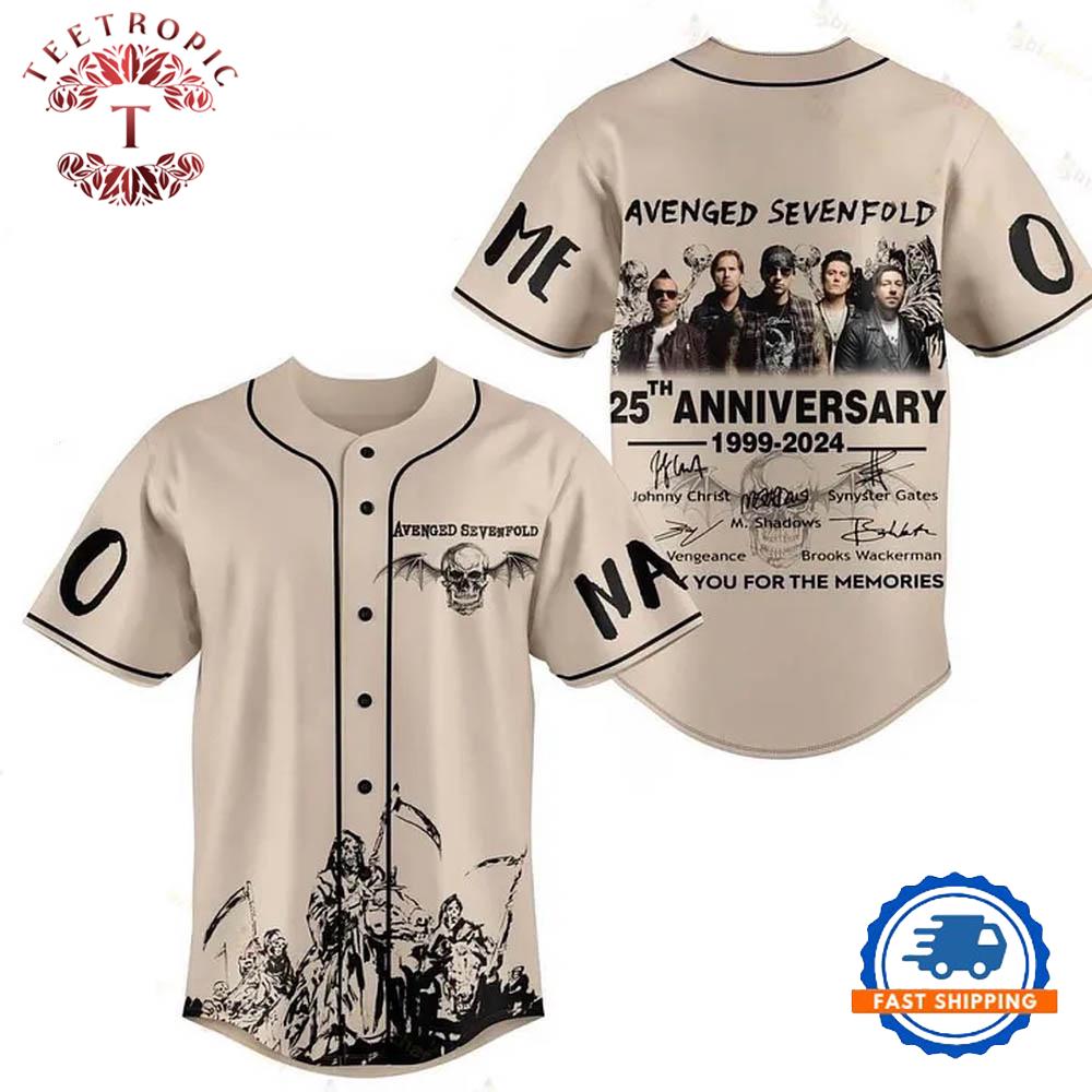 25 Years of Avenged Sevenfold with the 1999–2024 Baseball Jersey